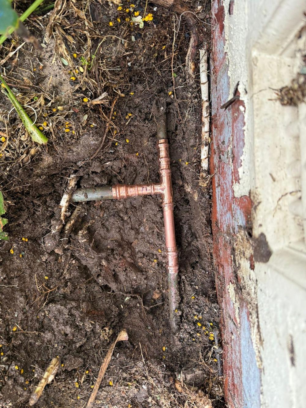 Underground copper pipe T-junction repair Yarraville